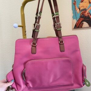Vintage Liz Claiborne leather pink purse Euc